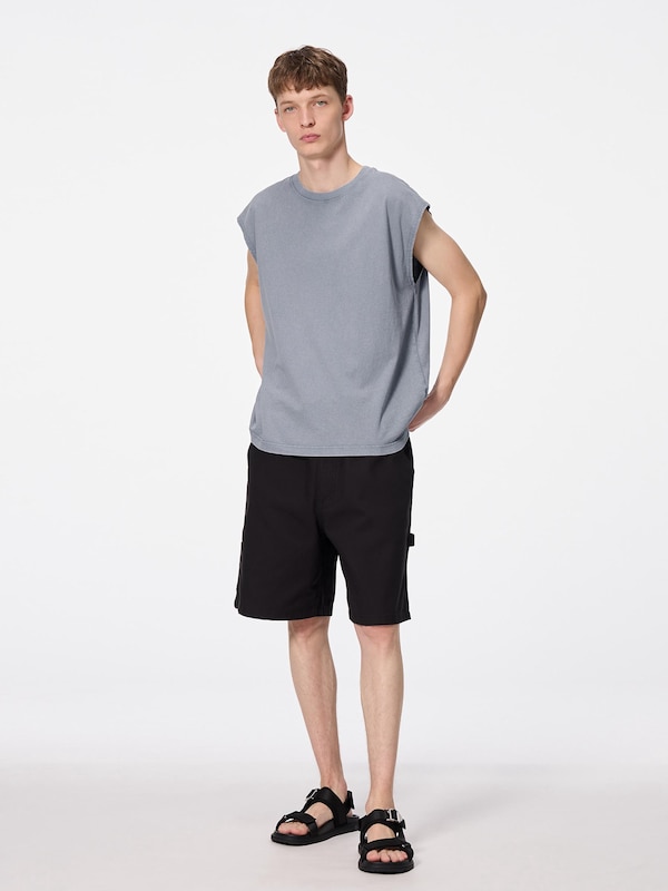 Washed Sleeveless T-Shirt