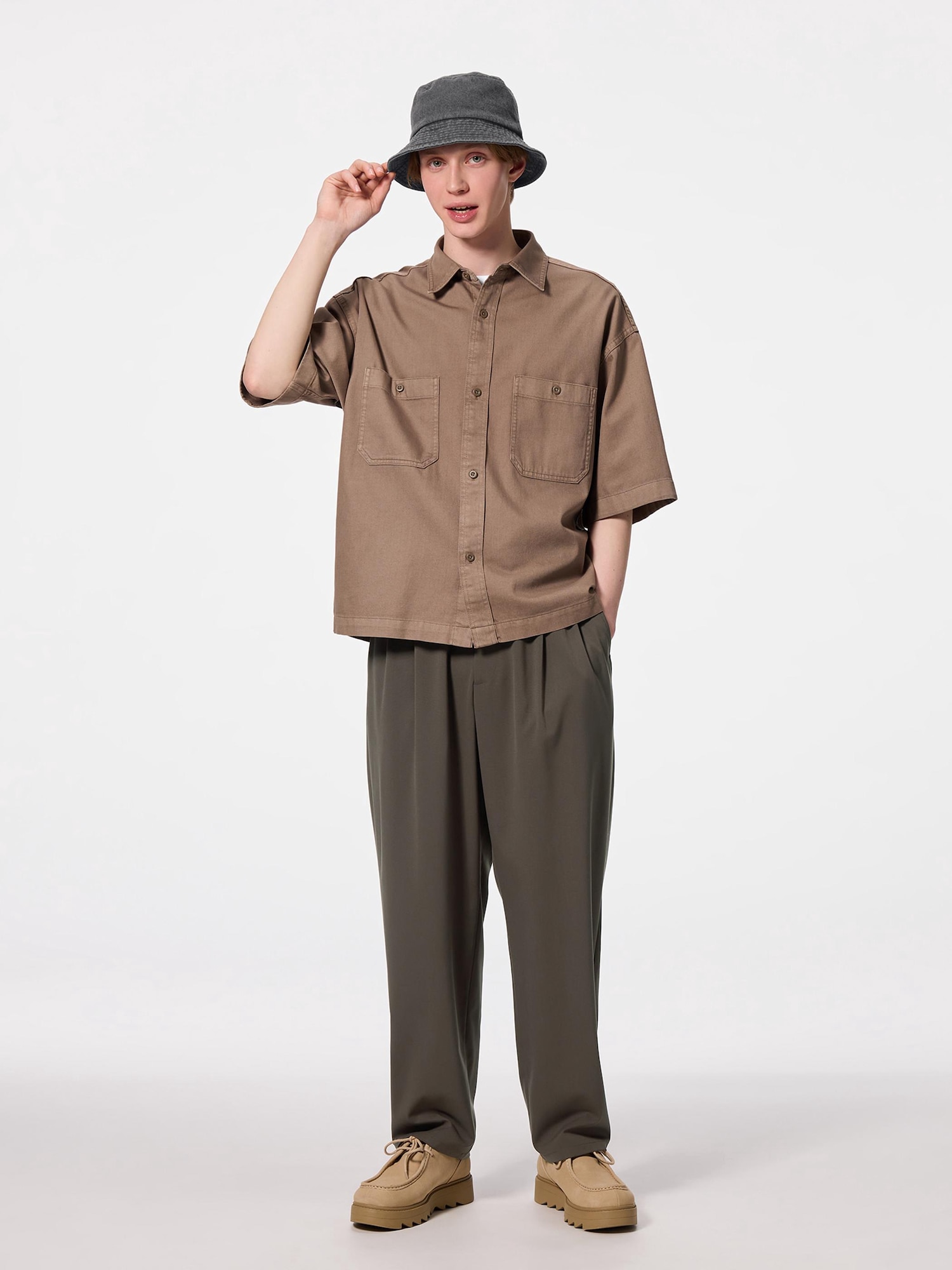 スラックス ASCLO L Check One Tuck Slacks (2color) ASCLO L Check One Tuck Slacks (2color)