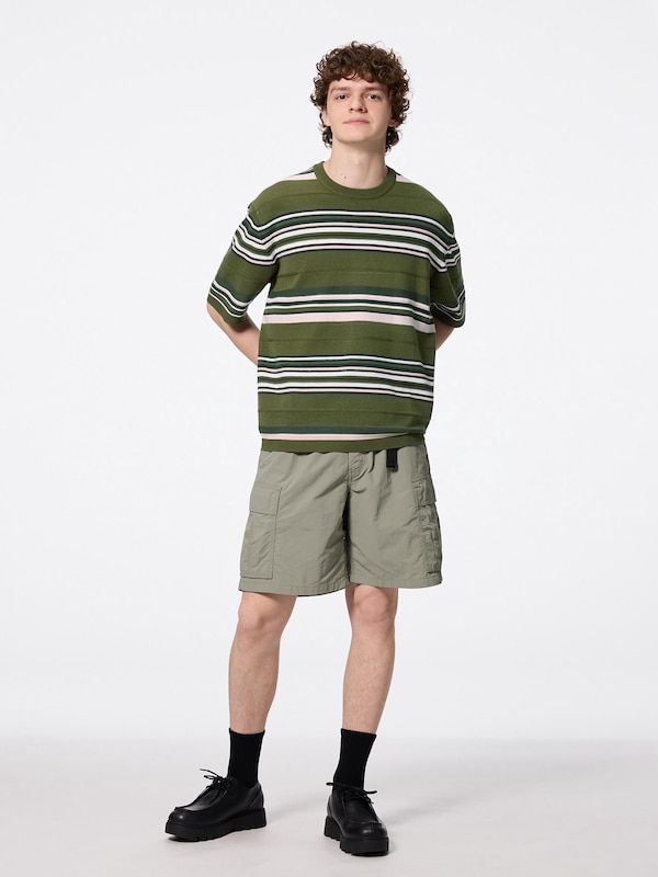 Nylon Cargo Knee Length Shorts