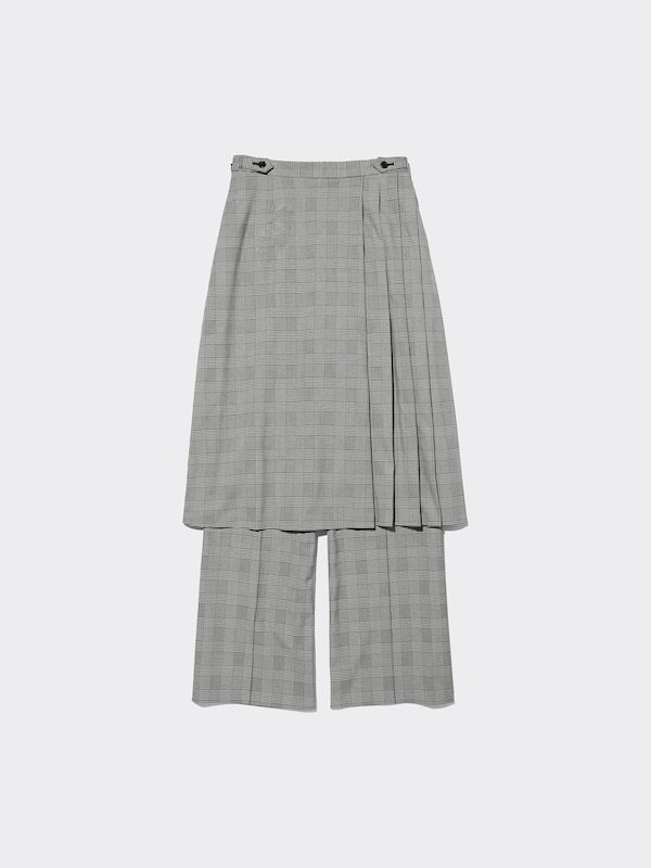 2 Piece Skirt And Pants Set Checked by rokh