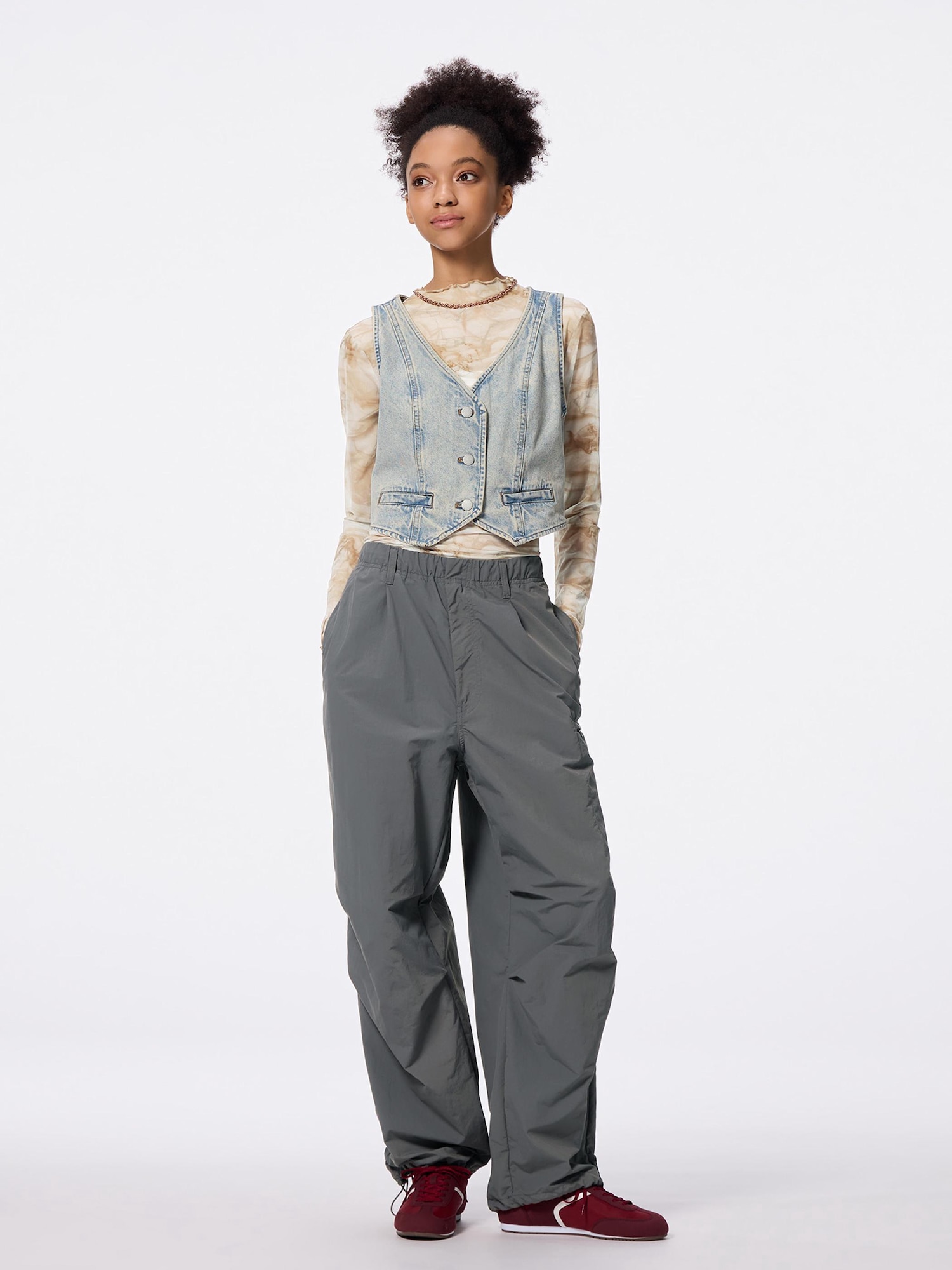Nylon Zip Parachute Pants | GU US