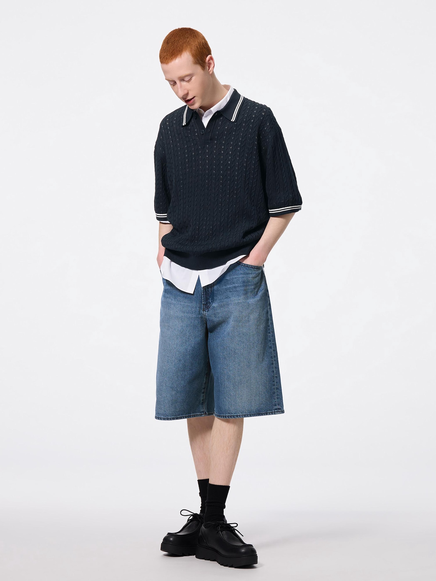SOL soonerorlater / GURUGURU DENIM SHORTS / DAR