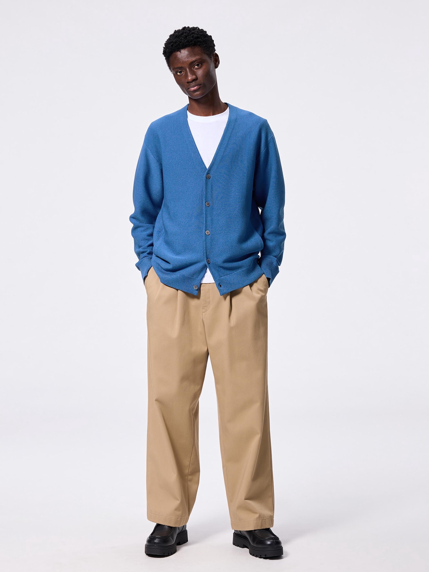 Washable V Neck Cardigan | GU US