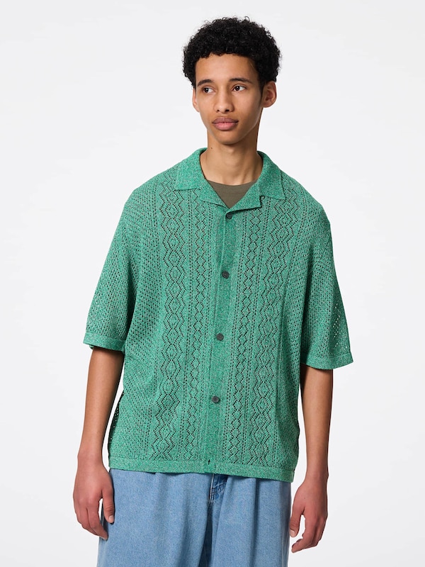 Washable Mesh Knitted Shirt | HalfSlv