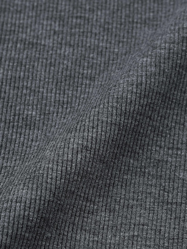 Stretch Ribbed Cropped T-Shirt Long Warm