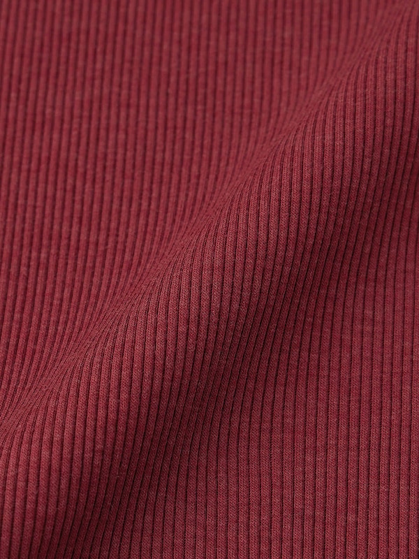 Stretch Ribbed Cropped T-Shirt Long Warm