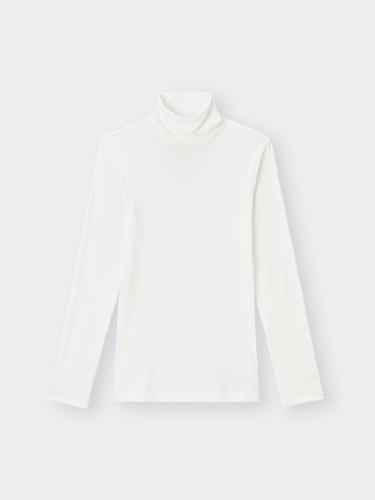Stretch Ribbed Turtleneck T-Shirt Long Warm | GU US