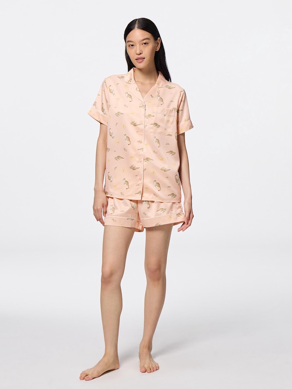 Satin Pajamas | Short | Cat