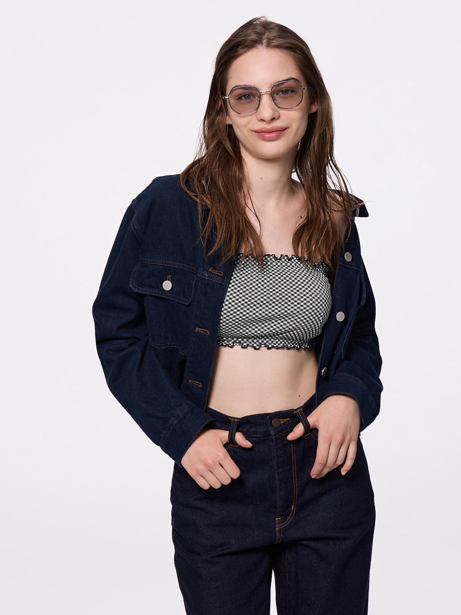 トップス BG 2Way Bandeau | Gingham Check | GU US