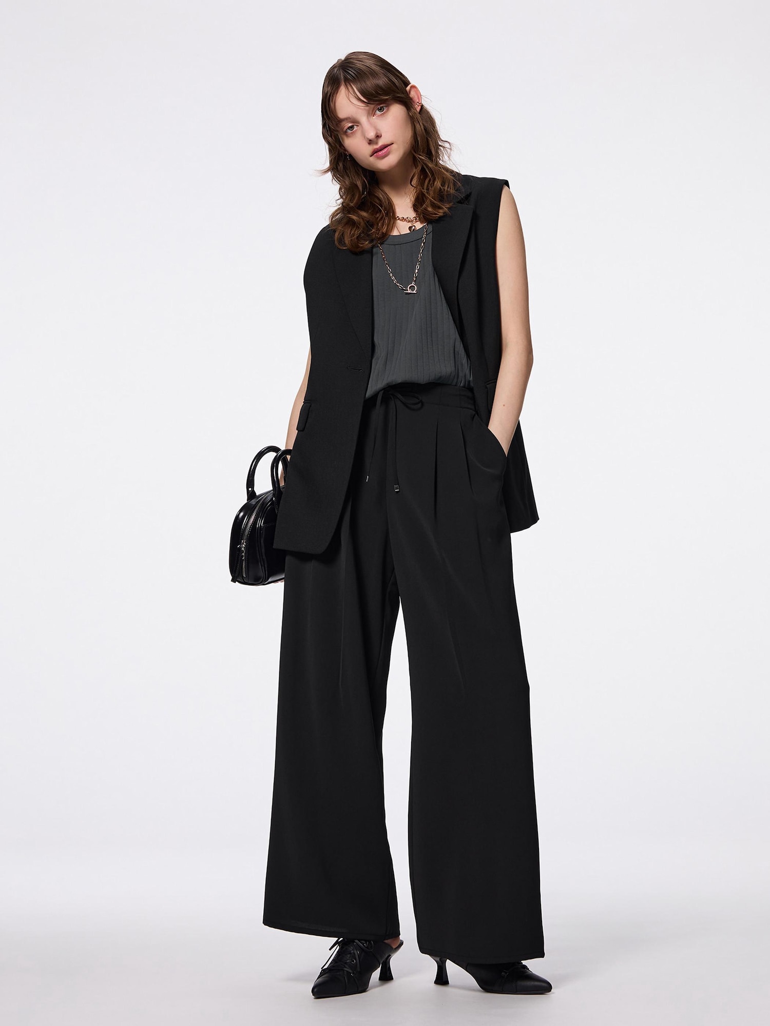 Draped Wide Pants | GU US