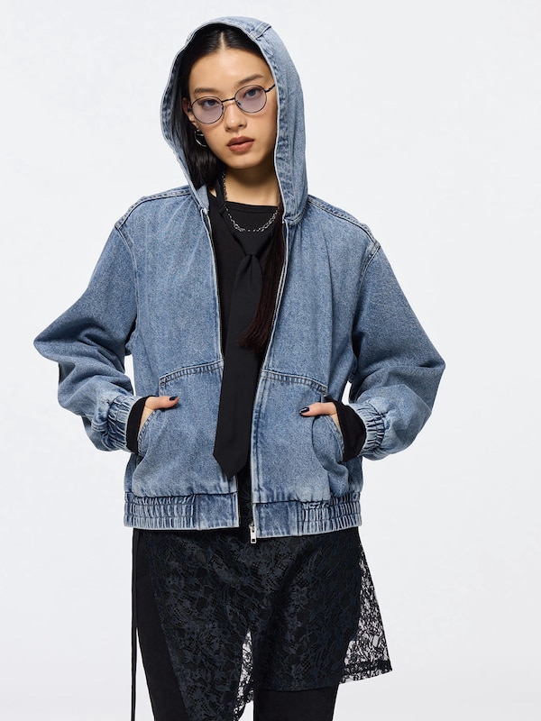 Denim Hoodie Jacket