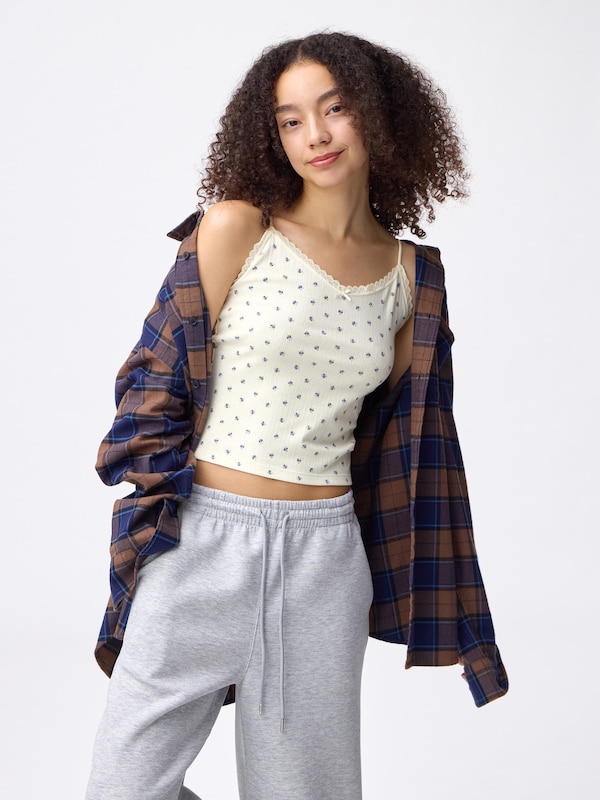 Cotton Blend Cropped Camisole | Dry | Flower