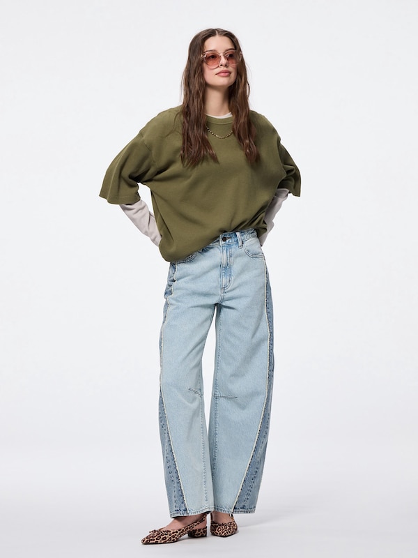 2 Tone Barrel Leg Jeans | Standard 30.5-31 Inseam