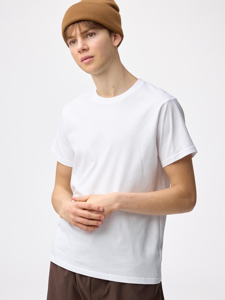 GU Cotton Smooth Crew Neck T-shirt