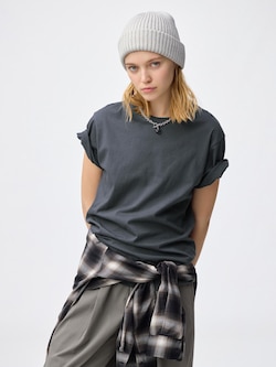 Cotton Color Crew Neck T-Shirt | Short