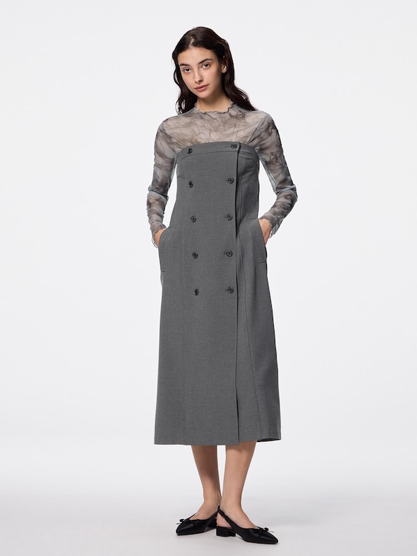 Double Button Jumper Dress