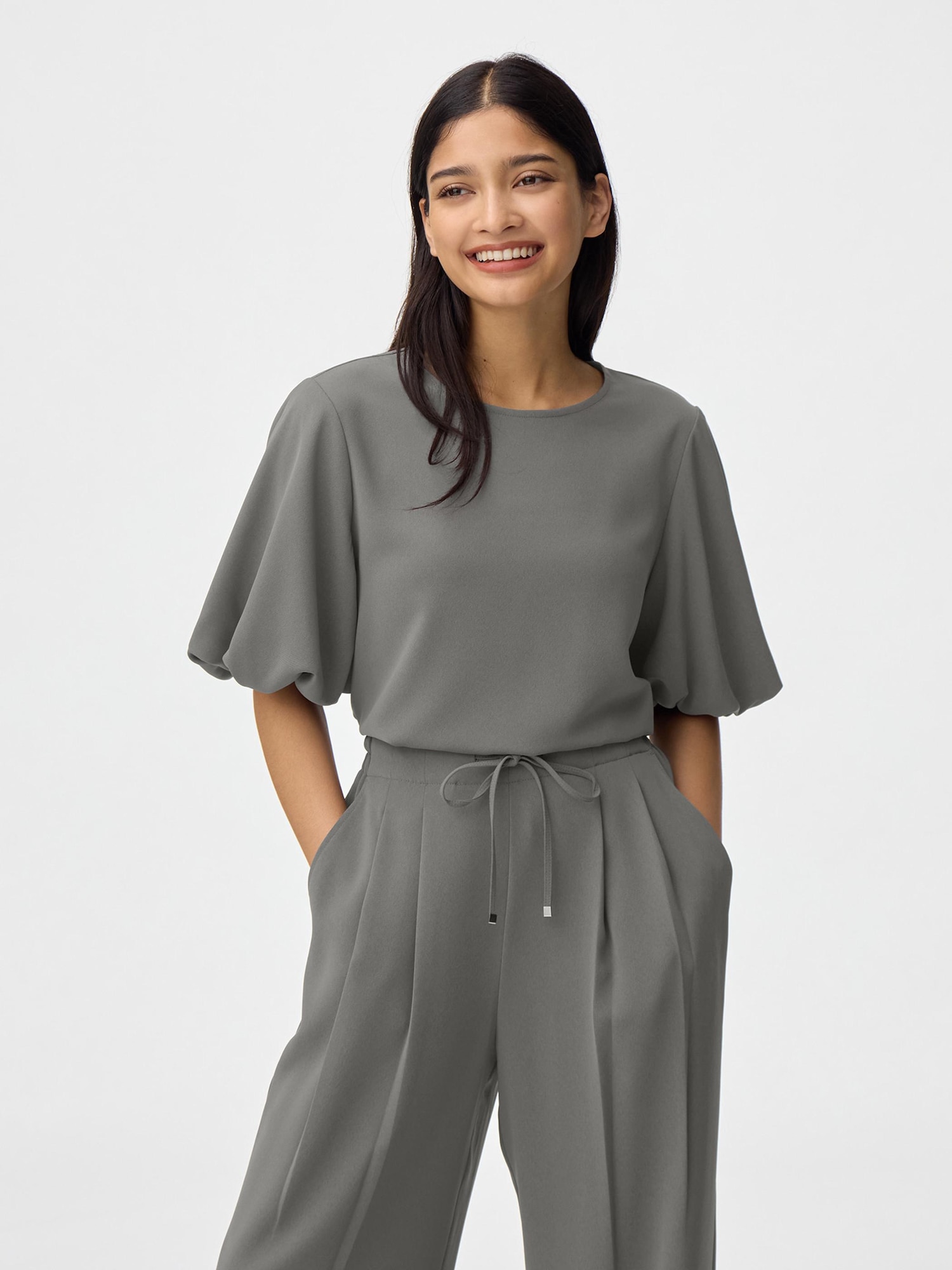 Ｔページ Bubble Sleeve Blouse | HalfSlv | GU US