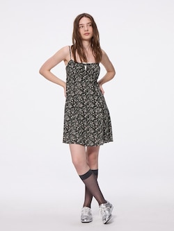 Flower Printed Mini Camisole Dress