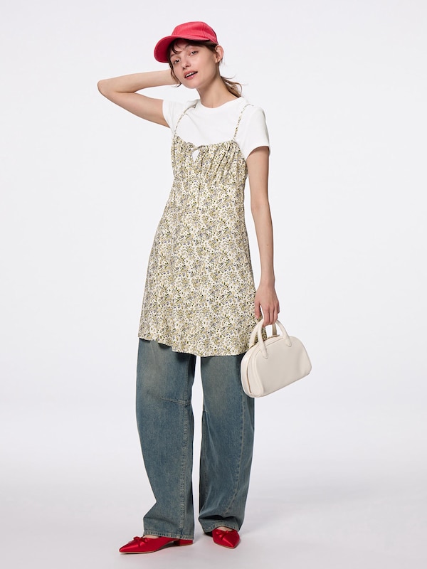 Flower Printed Mini Camisole Dress