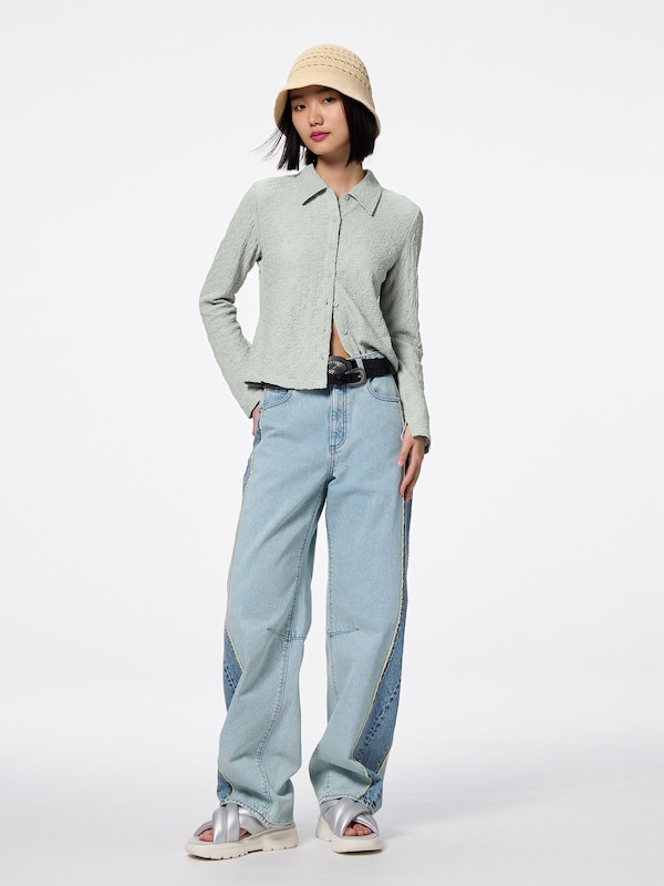 Textured Polo Cardigan