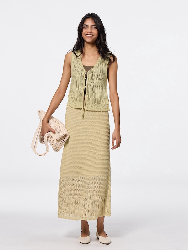 Lacy Stitch Knitted Vest