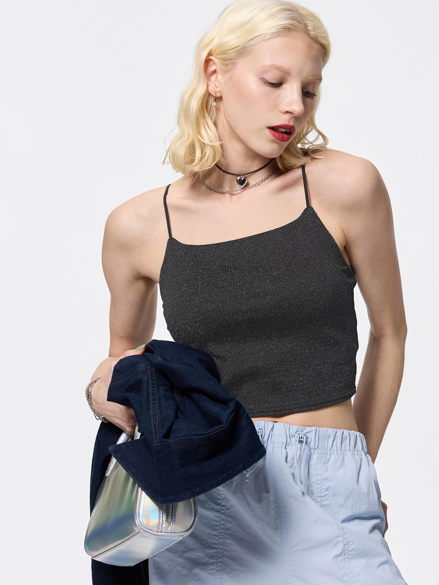Bra-Feel Cropped Glitter Camisole | GU US