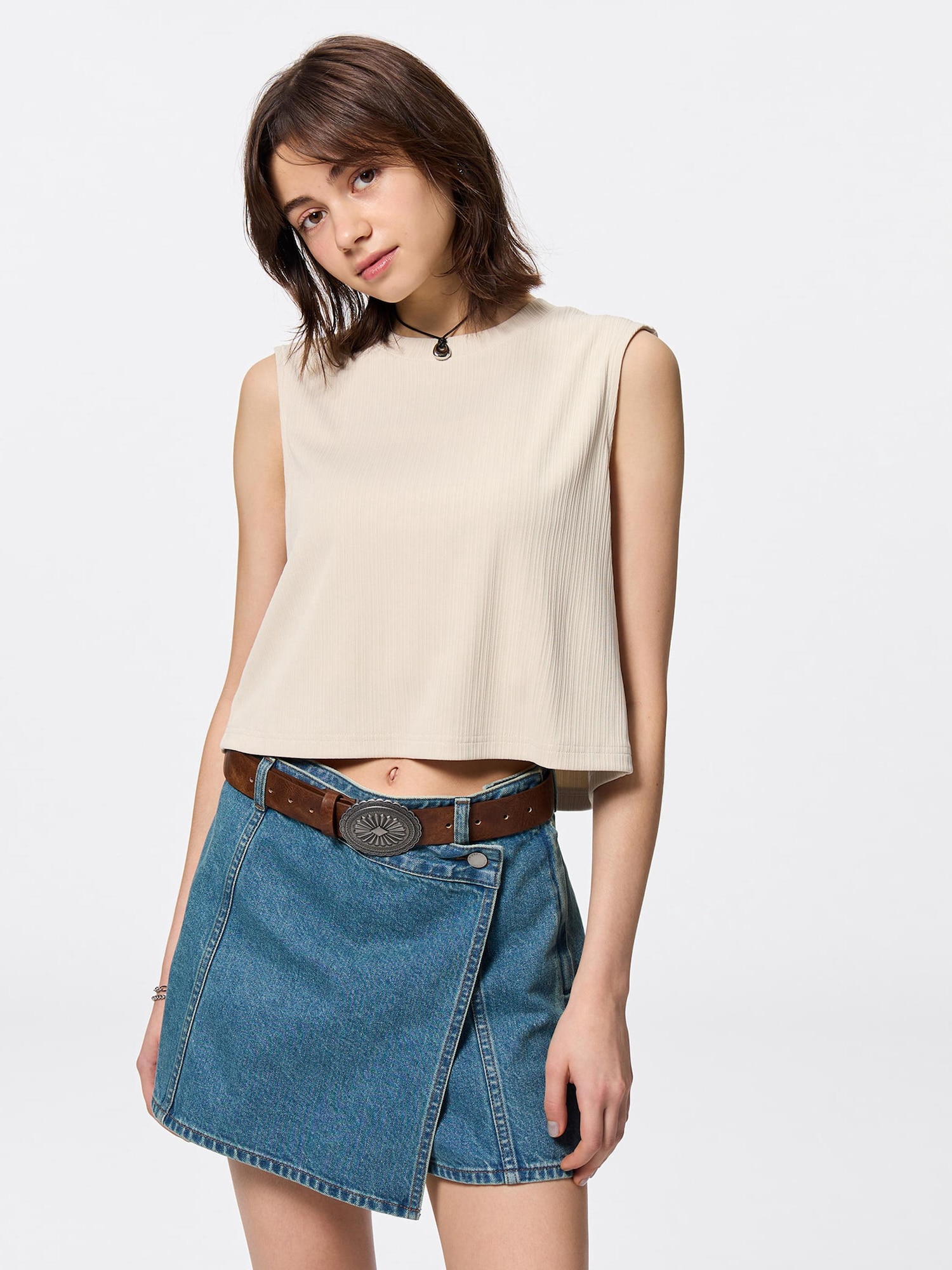 【新品】エパ　epa リブトップス　rib tops Ribbed Slit Pullover | Sleeveless | GU US