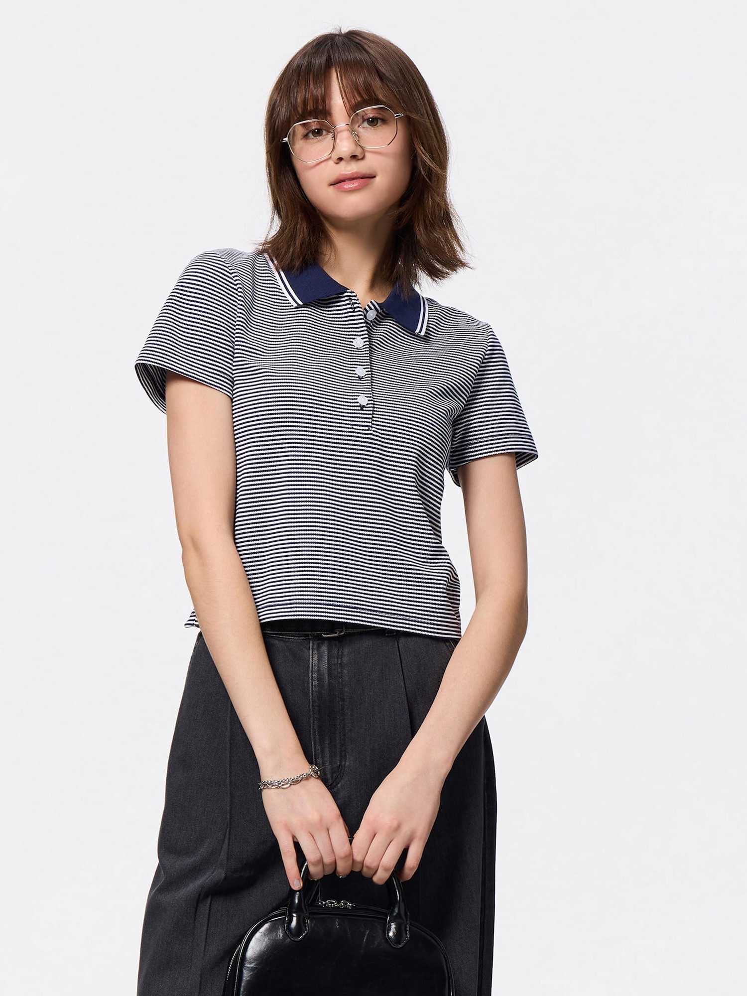 SUPERSUB ♥ Signature logo stripe polo cara tee/追跡付 SUPERSUB ♥ Signature logo stripe polo cara tee/追跡付