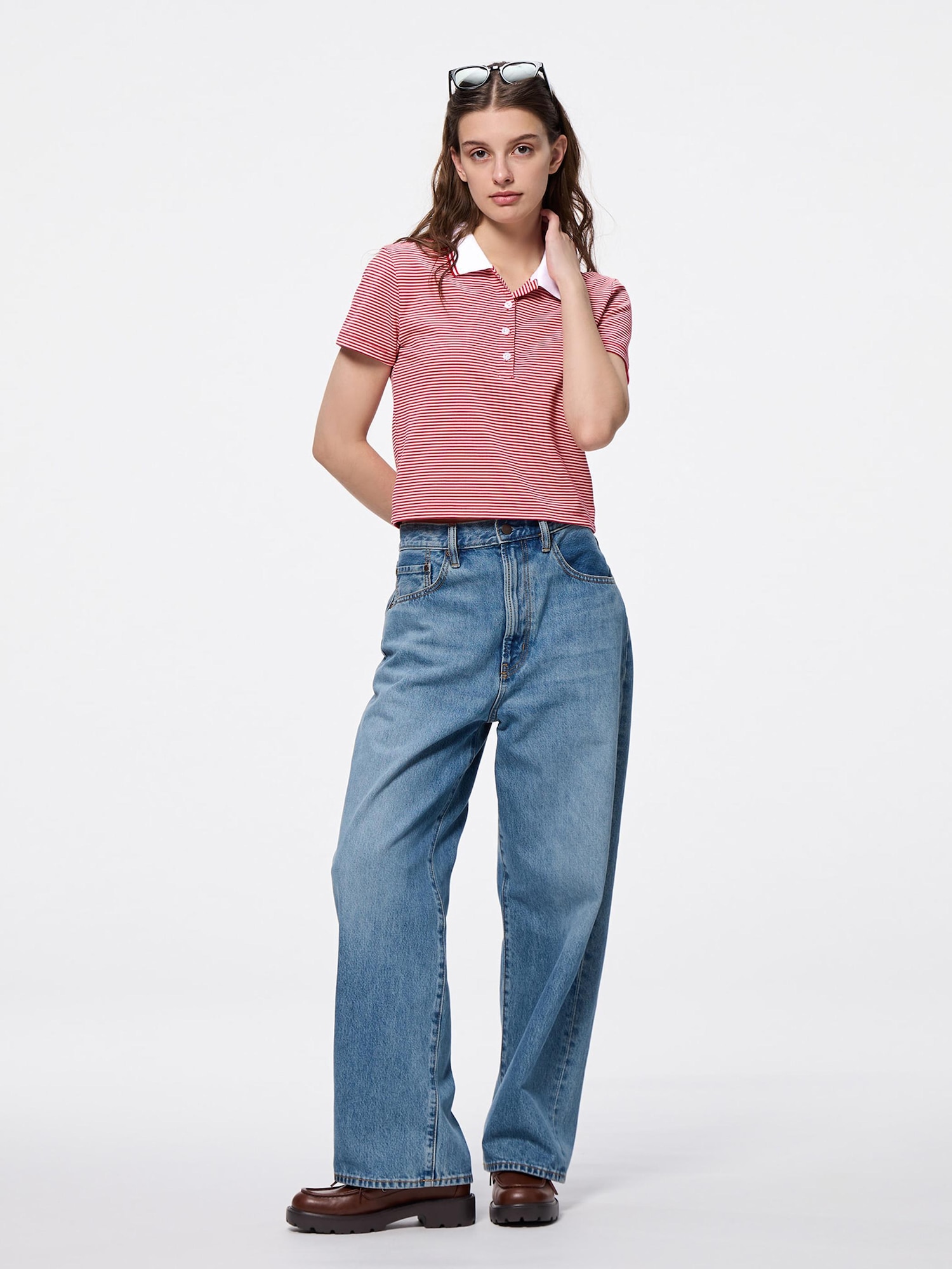 Lined Striped Polo Shirt | Shirt | GU US