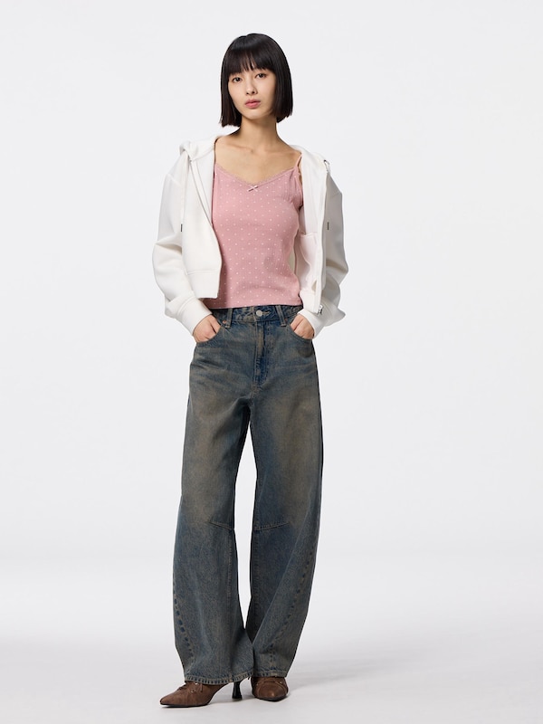 Cotton Blend Cropped Camisole | Dry | Heart