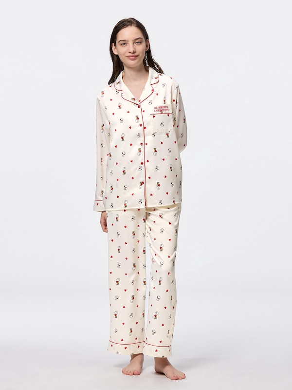 Satin Pajamas | Long | Peanuts