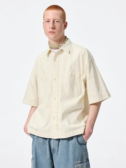 Denim Boxy Work Shirt | Halfslv