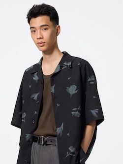 Open Collar Shirt | HalfSlv | Flower
