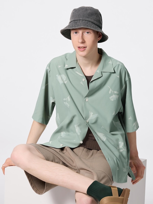 Open Collar Shirt | HalfSlv | Flower