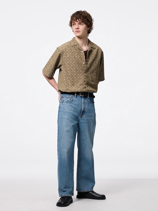 Open Collar Shirt | HalfSlv | Geometric