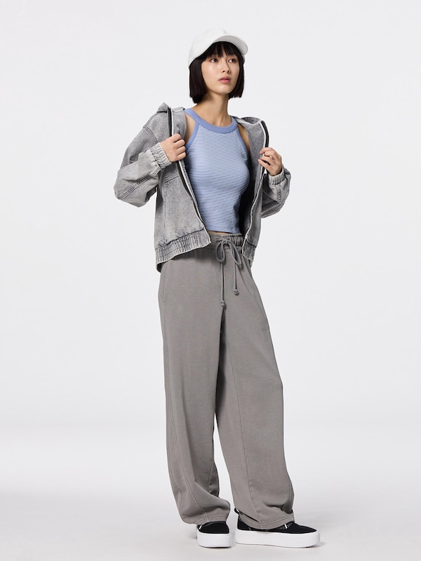 Bra-Feel Cropped Halter Neck Tank Top | Striped