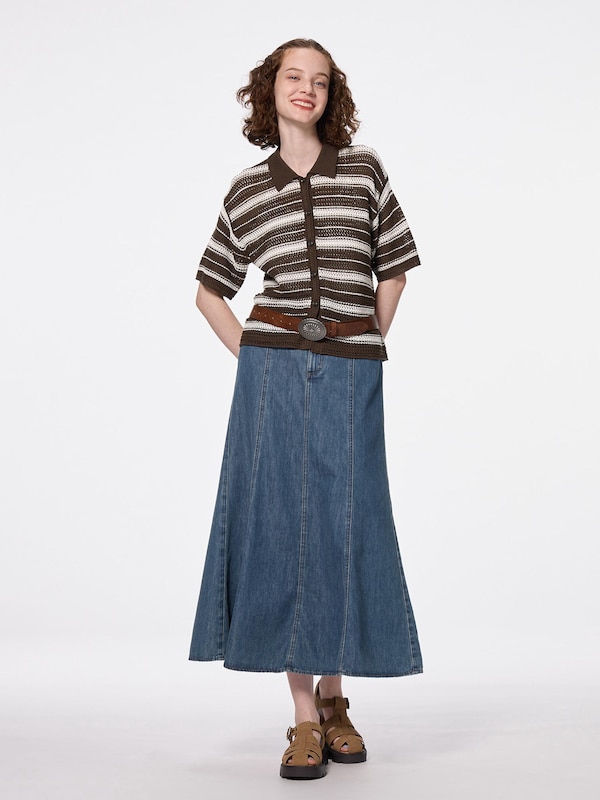 Maxi Skirt Double Denim Skirt And Jacket Alsharifa 40 LONG DENIM