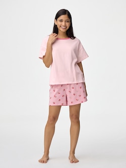 Cotton Color Lounge Set | Short | Strawberry