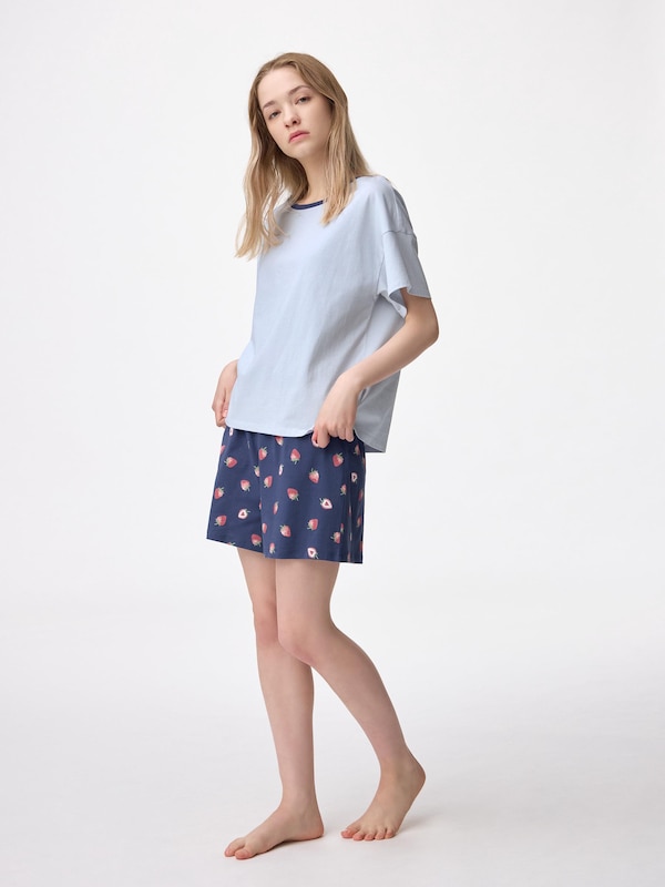 Cotton Color Lounge Set | Short | Strawberry