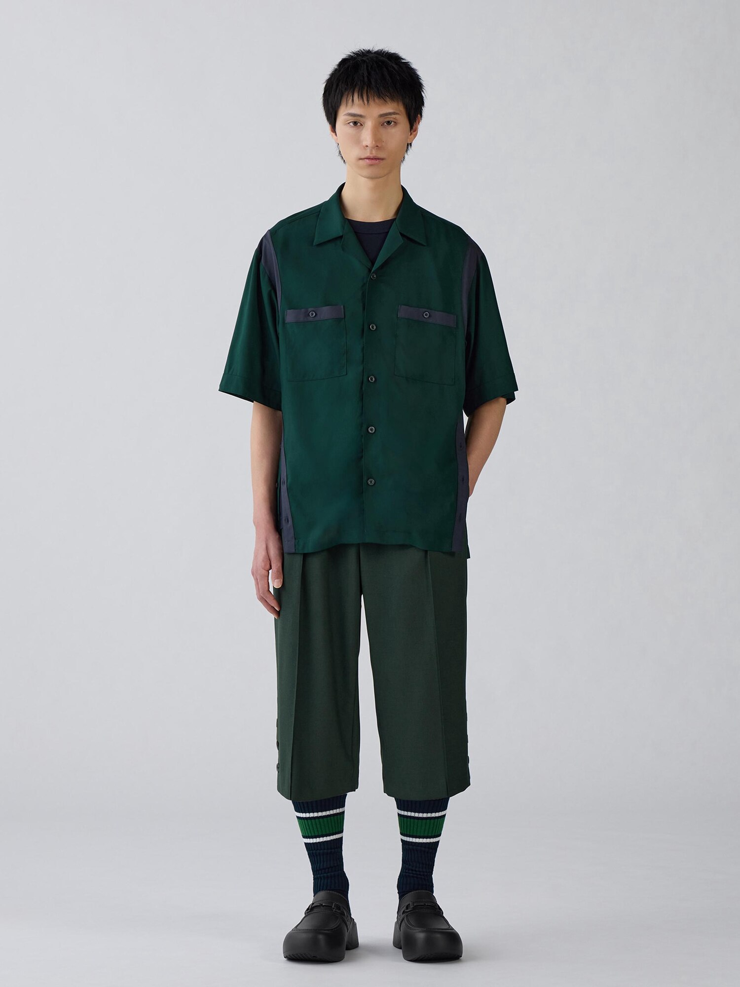 トップス Magazine Pocket Open Collar Shirt Open Collar Shirt | HalfSlv | by rokh | GU US