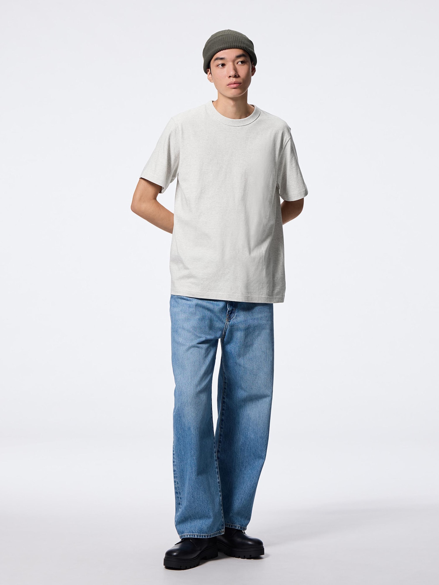 Cotton Crew Neck T-Shirt | GU US