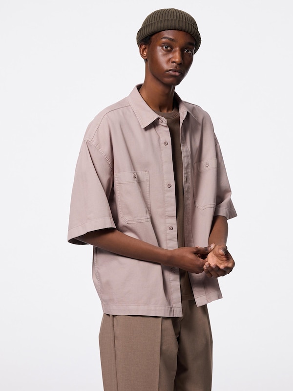 Twill Boxy Work Shirt | HalfSlv