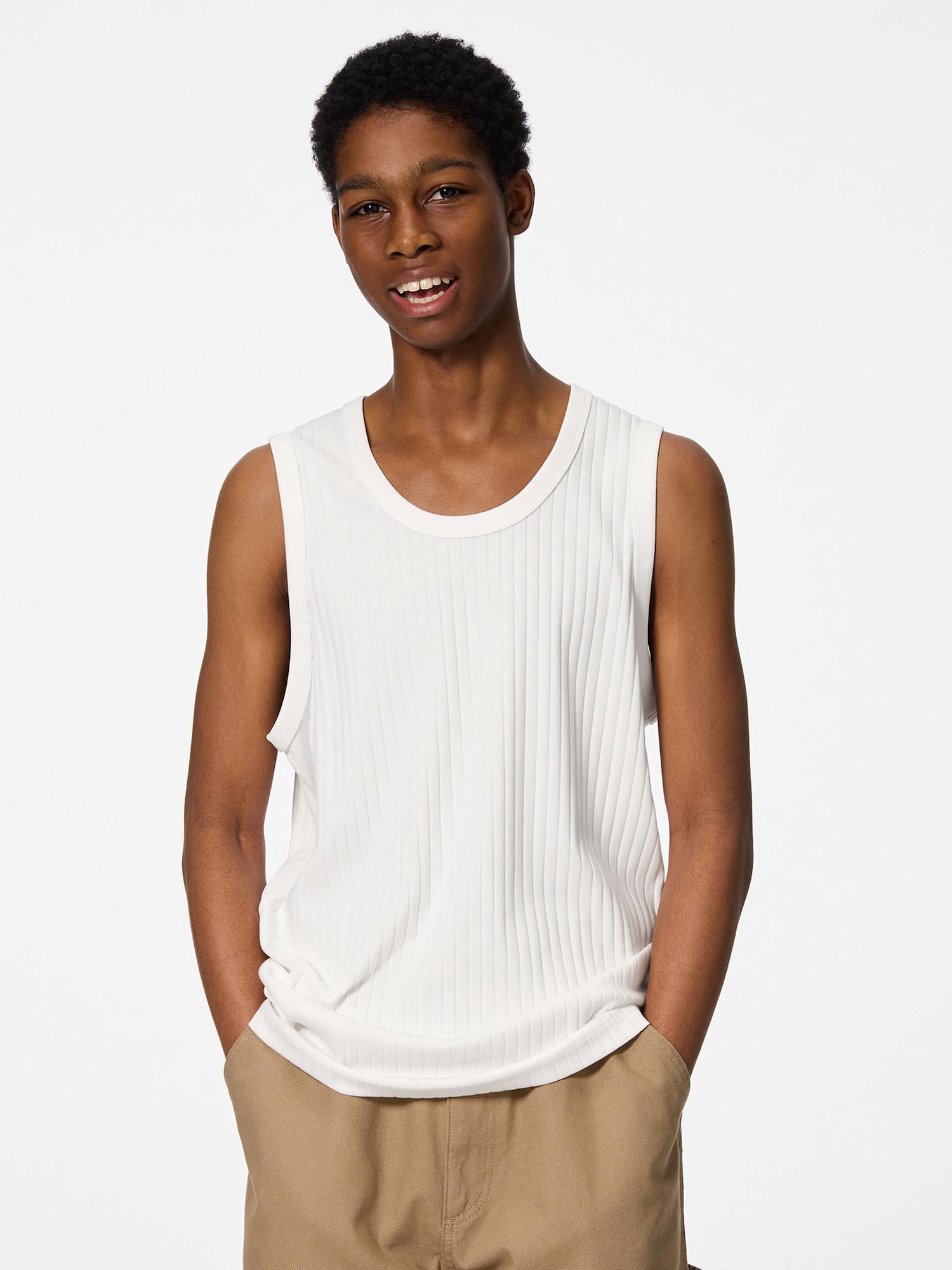 ＜COMOLI＞ COTTON RIB TANKTOP/タンクトップ Ribbed Cotton Tank Top — Black – La Garçonne