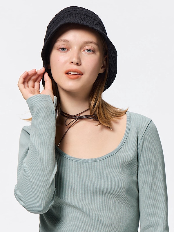 Washed Ribbed Cropped T-Shirt | Long