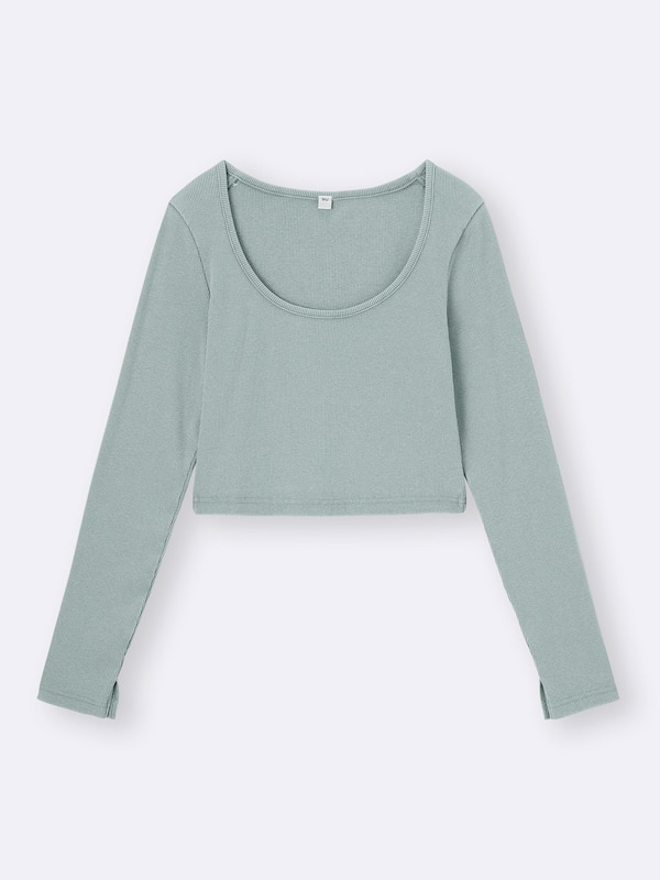 Washed Ribbed Cropped T-Shirt | Long