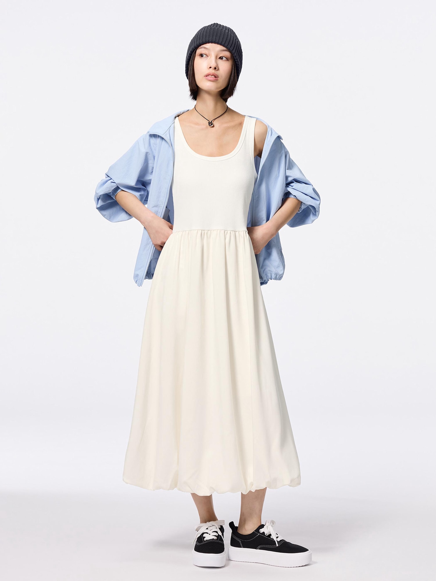 W'S Bubble Hem Dress | Sleeveless | GU US