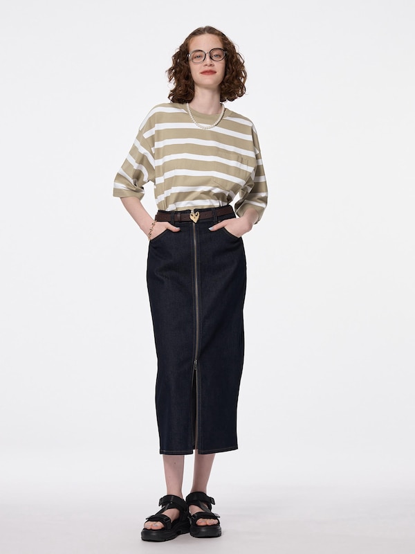 Boxy T-Shirt | HalfSlv | Striped