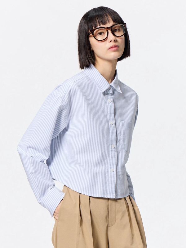 Oxford Striped Short Shirt
