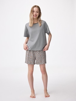 Cotton Color Lounge Set | Short | Leopard