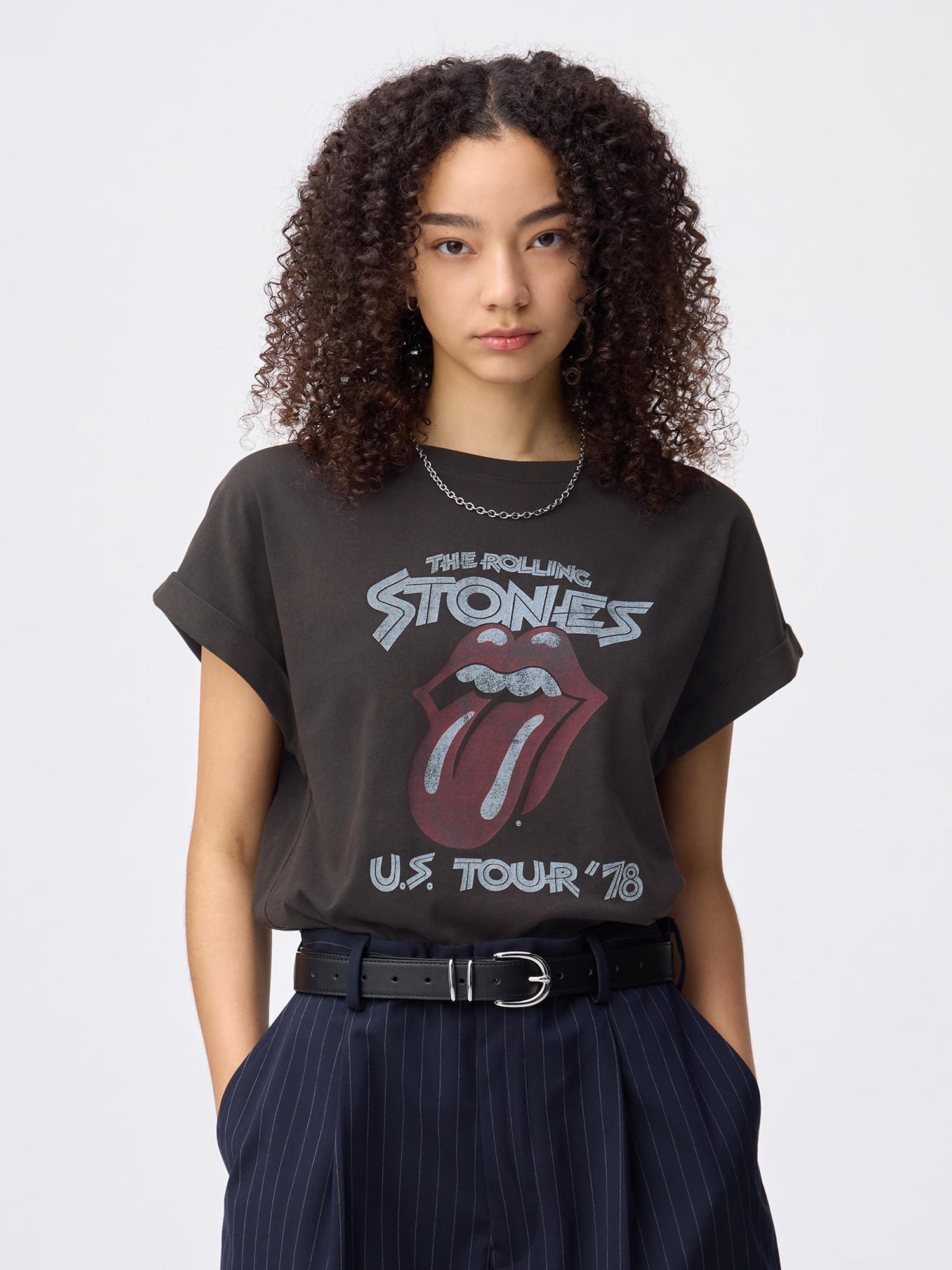 ROLLING STONE T-SHIRT Tシャツ / BLACK ブラック Rolling Stones pigment tee black | Trendy Tops - Lush Fashion Lounge